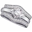 14Kt White Gold Stylish Tiara Diamond Ring Guard Enhancer (Center ring is not included)