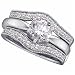 0.33 Ct.T.W. Round Brilliant Diamonds. 14Kt. White Gold. Diamond Fashion Ring Guard Enhancer (Center ring is NOT INCLUDED)