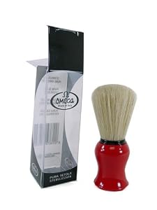 Omega Assorted Colors Resin Handle Boar Hair Professional Shaving Brush