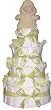 4 Tier Diaper Diaper Baby Diaper Cake - Yellow