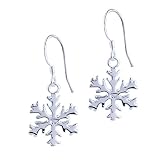 Search : Snowflake Christmas Or Winter Sterling Silver Dangle Earrings