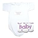 BABY BODYSUIT WHITE EMBROIDERY " PINK CLOUD ALASKAN " ALASKA