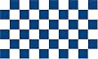 Blue and White Checkered Flag - 3 foot by 5 foot Polyester (NEW)
