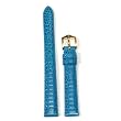 Watchband Genuine Lizard Aqua 14mm Watchband Genuine Lizard Aqua 14mm