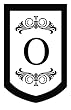 Monogram Regalia Garden Size Flag - O Monogram Regalia Garden Size Flag - O