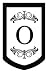 Monogram Regalia Garden Flag - O