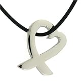 Ribbon Cancer Pendant Necklace Stainless Steel Polished Finish by Bucasi