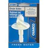 Camco Manufacturing Inc. 22223 RV Drain Valve 3/8' or 1/2' Barb with Flange