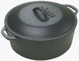 Lodge Logic Pre-Seasoned 5-Quart Dutch Oven with Loop Handles