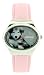 Keithkimberlin Ladies Pink Strap Watch With Image Of A Dog And A Kitten On The Dial