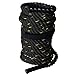 Black 1.5″ Thick Gym Battle Rope for Strength Training Exercise Polyester 30ft, 40ft, 50ft Length