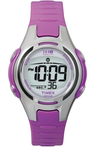 Timex 1440 Sports Girls Purple Resin Strap Watch - T5K0804E