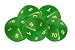 Set of 5 polyhedral dice - 10 sided 22mm - Green