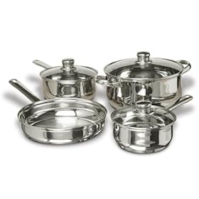 Cuisine Select Landon 7-Piece Stainless Steel Cookware Set