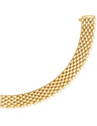 14K Yellow Gold Flexible Panther 9.0mm Line Bracelet