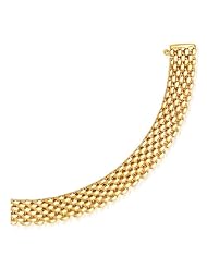 14K Yellow Gold Flexible Panther 9.0mm Line Bracelet
