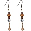 Handcrafted Crystal Copper Drop Earrings Made with SWAROVSKI ELEMENTS