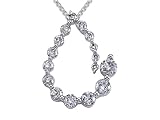 0.55 cts Journey Diamond Pendant - 14kt White Gold LIFETIME WARRANTEE