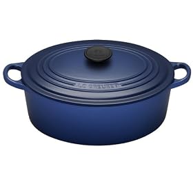 Le Creuset Cast Iron Oval Casserole, Graded Blue, 29 cm