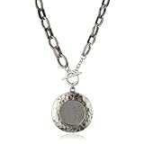 Sparkling Sage Antique Mirror Silver Pendant N