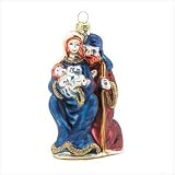 Religious Holy Family Nativity Glass Christmas Ornament