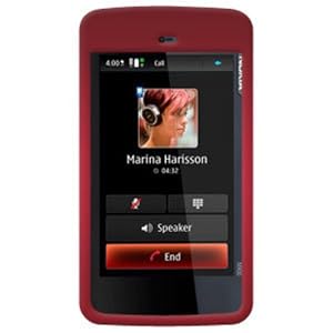 414QuKqBR8L. SL500 AA300  Amzer Rubberized Snap On Crystal Hard Case for Nokia N900 (Red)