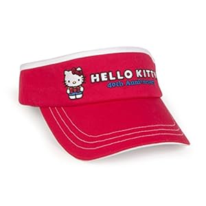 Hello Kitty Sports 40th Anniversary Jr. Visor, Red