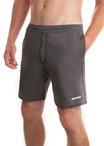 Yoga Crow Mens Swerve Shorts with Moisture Wicking Inner Liner, Heather Grey, Small