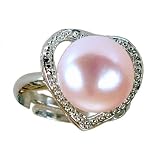 Heart Shaped Pink Pearl Promise Ring