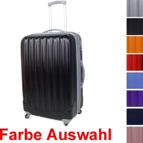 Reisekoffer Koffer Trolley Boardcase Bordcase Hartschale Schwarz M 2033