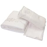 Melody Diamante Embroidered 3 Piece 100% Cotton Towel Gift Set
