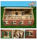 Bauernhof Pferdestall Holz 7 Pferdeboxen f. Schleich und Bully Pferde von Kids Glob