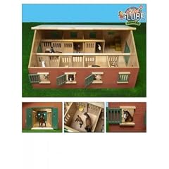 Bauernhof Pferdestall Holz 7 Pferdeboxen f. Schleich und Bully Pferde von Kids Glob
