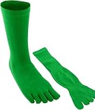 Adult Solid Green Toe Socks