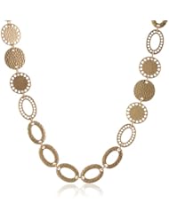 NINE WEST VINTAGE AMERICA "Full Circle" Gold-Tone Circle Strand Necklace, 42"