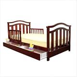 Elora Toddler Bed with Storage Drawer in Cherry