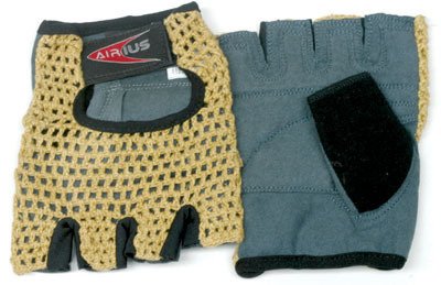 Airius Retro Mesh Half Finger Cycling Gloves, Extra Large, Natural On Sale