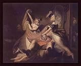 Falstaff in the Washbasket, Framed Art Print by John Henry Fuseli