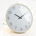 HIPPIH Large Indoor/Outdoor Silent Wall Clock Wood 12 Inches Non Ticking Digital Quiet Sweep Decorative Vintage Wooden Clocks with Glass Cover(Green)