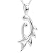 Unique Dragon Tail Pendant Necklace Sterling Silver