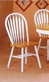 Natural/White Dining Table/Arrow Back Windsor Chair
