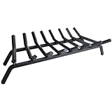 Pleasant Hearth - 3/4" Premium Solid Steel Fireplace Grates - Lifetime Warranty, Black, 30-Inch