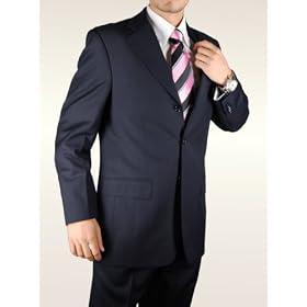 Italian Mens Suits Merino Wool 150s Hand Tailored Complete suit Jacket and Pants for Business and Year Round Use