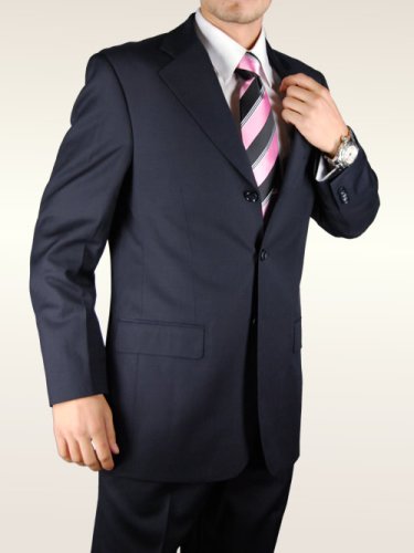 ~~ 2009 SUPER DEAL Men Suits ~~ Brand New Italian 100% Merino Wool 140's Hand Tailored Navy Men Suit with Pefect Fit ~~~ Comfort All Day Long ~~~