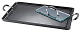 Circulon Elite Double-Burner Nonstick Hard-Anodized Griddle with Glass Bacon Press