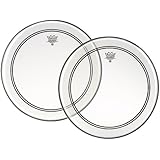 Remo P31322C2 Powerstroke 3 Clear 22-Inch Bass Drum Batter Head with White Falam Patch