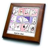 Londons Times Funny Medicine Cartoons - Bipolar Bear - Framed Tiles