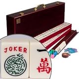 American Mahjong Game Set with Red Wood Case