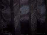 Striped Satin Scarf - Black