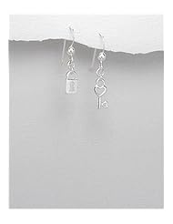 Key Earrings In 92.5 Sterling Silver